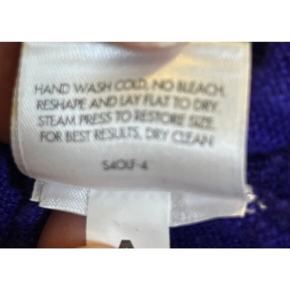 Eileen Fisher Organic Linen Cotton Knit Top XL Blue Short Sleeve Blouse VGUC - Picture 6 of 8